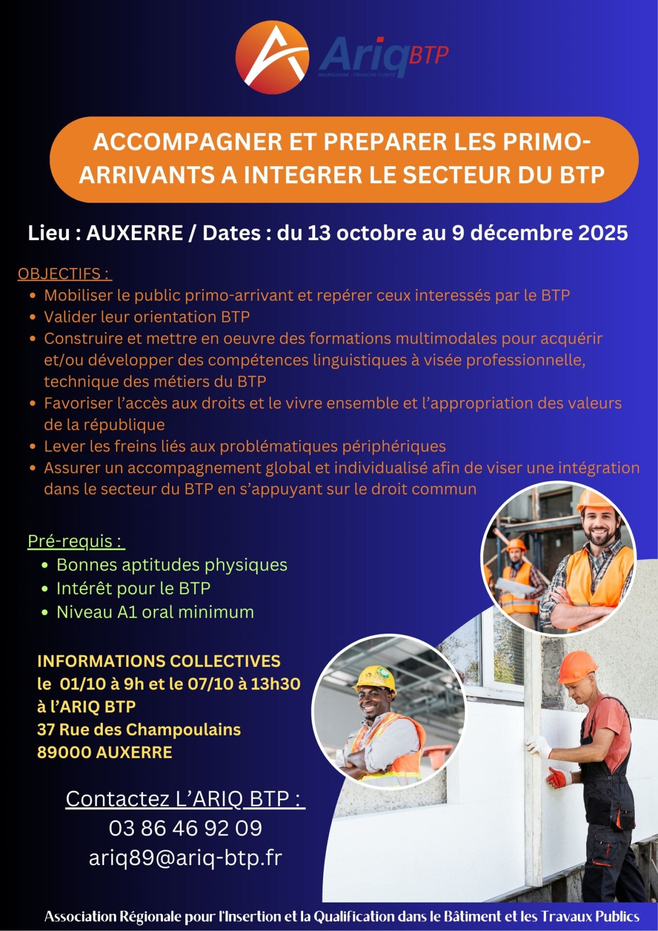 Ariq Action à destination des primo-arrivants à partir du 13 octobre à ...